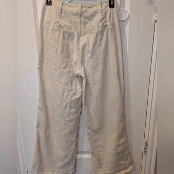🤍 Entro High-Waisted Button Fly Pants | Cream | Size M - Picture 3 of 16